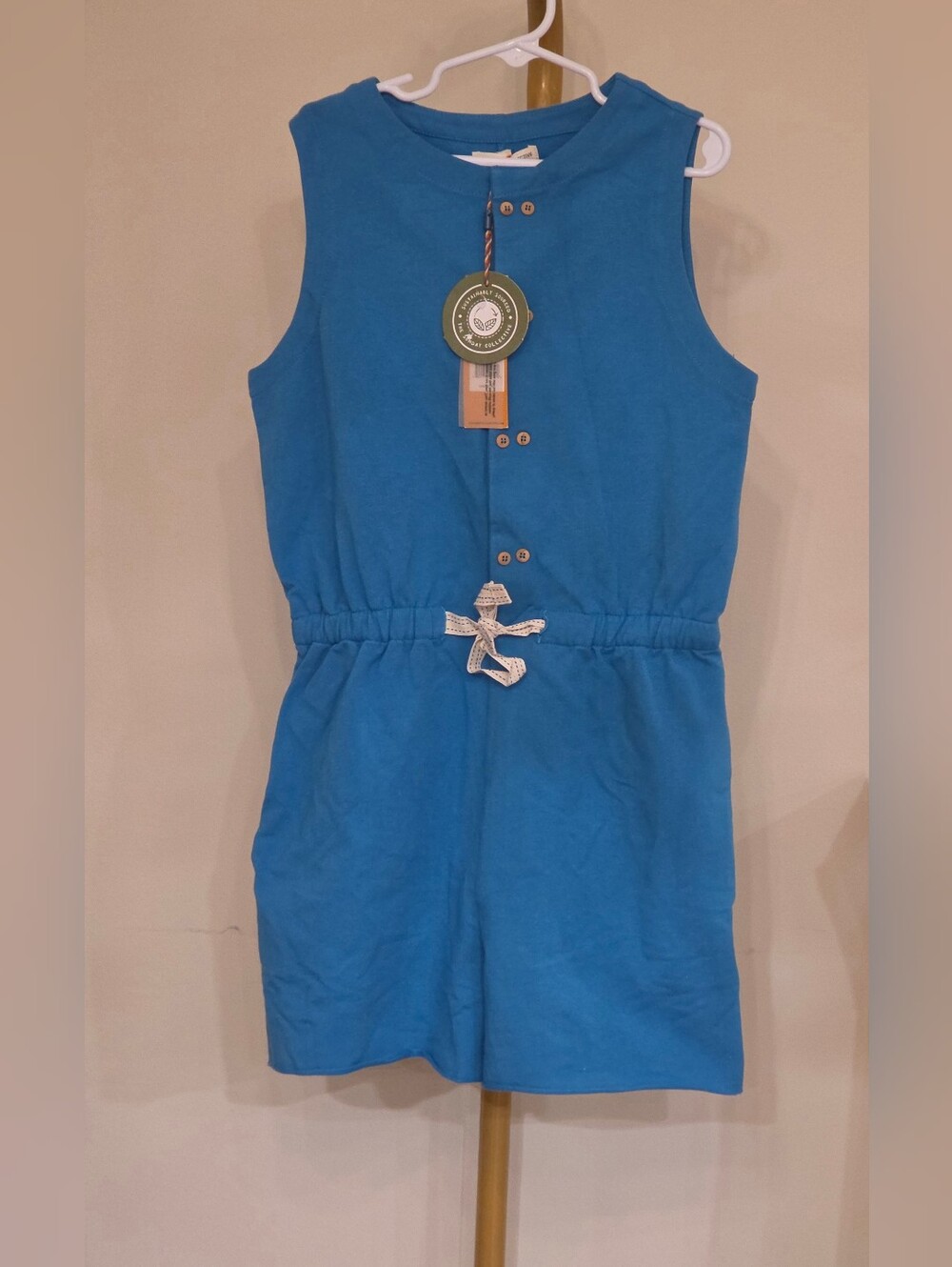 🔥NWT The Sunday Collective Bluejay Sleeveless Romper (Size: 8-9Y)
